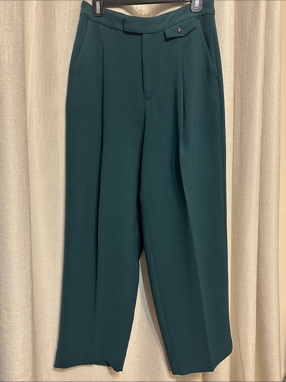 Madewell Dark Teal Wide-Leg Trousers